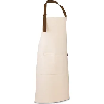 Kuchyňská zástěra HOLM. Zástěra ze 100 bavlněného plátna (320 g/m2) s kovovými detaily