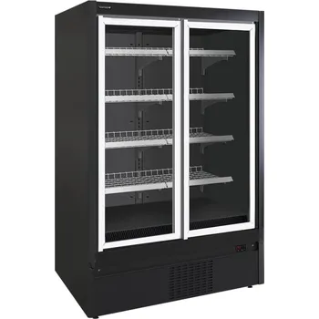 TEFCOLD EXTRA1250 FD – Mrazicí vitrína, 2-dveřová, přístěnná, NO FROST, šířka 135 cm, černá