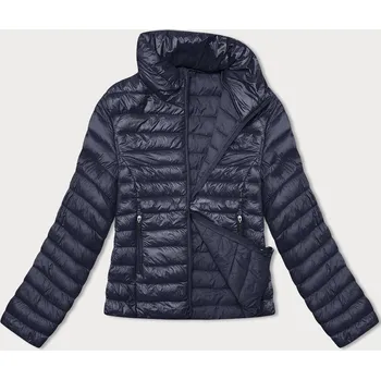 Tmavě modrá prošívaná dámská bunda se stojáčkem (16M9108-215) odstíny modré S (36)