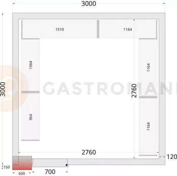 Panely ke stavebnicovým boxům s 120 mm izolací | TEFCOLD, CR 300x300x220