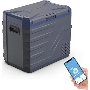 Autochladnička Autochladnička kompresorová, autolednice, objem 50l, napájení 12V, 24V nebo 230V, LCD displej, bluetooth aplikace, šedá