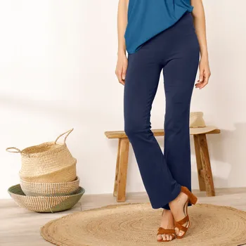 Dámské legíny Bootcut legíny s pružným pasem nám.modrá 46/48