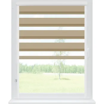 Roleta Dekodum Roleta den a noc v bílé kazetě soft, 31 x 150 cm, Tmavě béžová