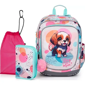 Školní batoh Lehký batoh s pejskem Topgal ENDY 24049 SET MEDIUM