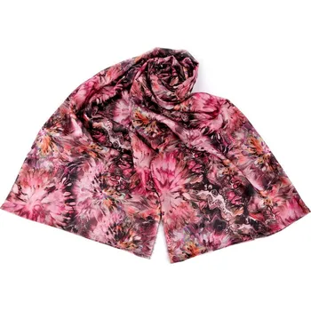 Šála Šátek / šála abstraktní, hřejivá 70x185 cm 2 růžová střední