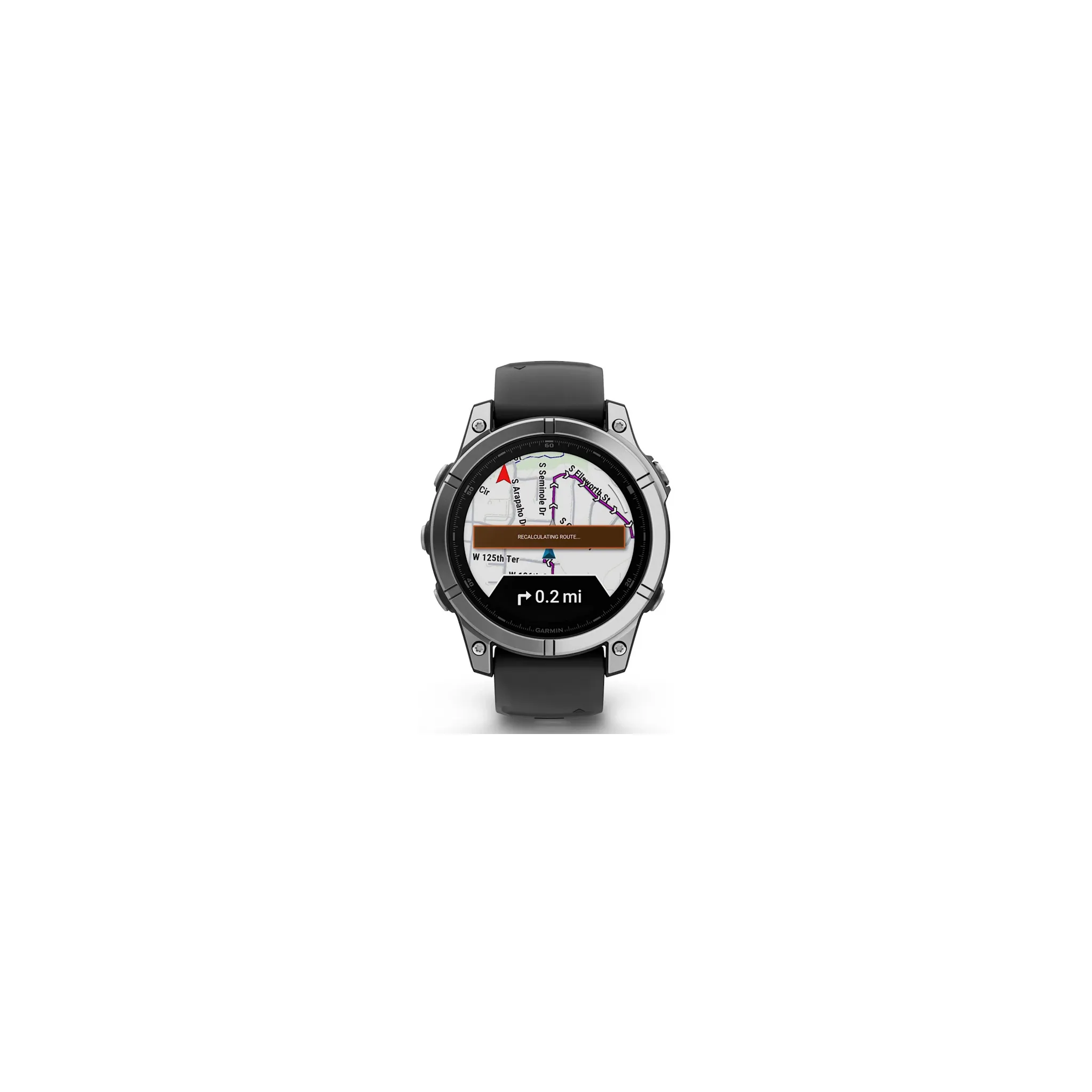 Fotografie 10 - Chytré hodinky Garmin fēnix E 47 mm Stainless Steel Black Silicone Band
