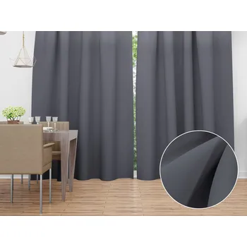 ubrus Dekorační závěs Rongo RG-017 Tmavě šedý 140x140 cm