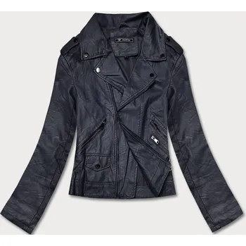 Tmavě modrá dámská bunda ramoneska (BN-20025-2) odstíny modré XL (42)