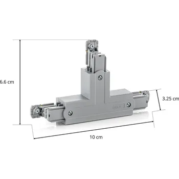 Lampička GLOBAL T spojka Noa ochranný vodič vnější pravá, šedá - Doprava zdarma
