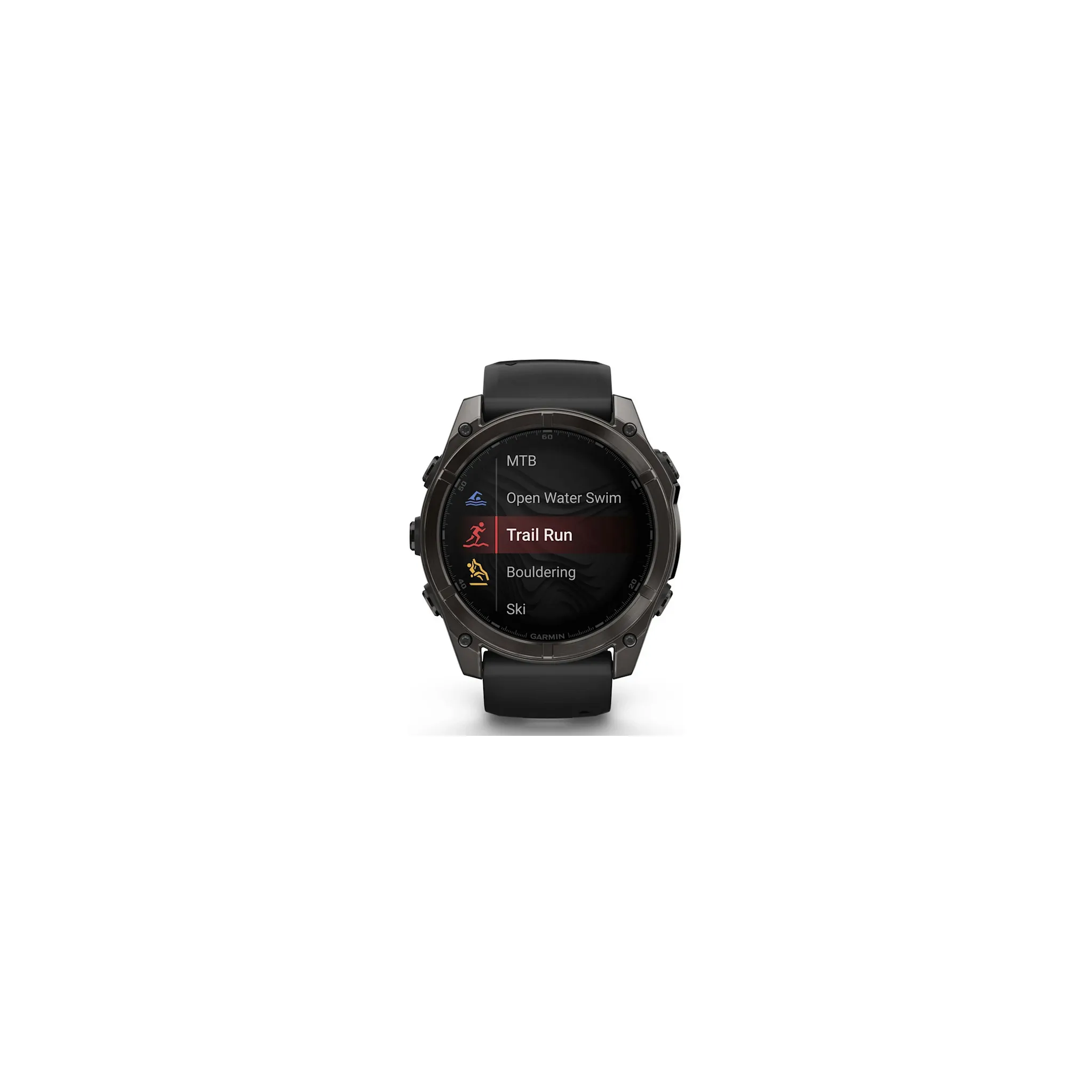 Fotografie 6 - Chytré hodinky Garmin fēnix 8 51 mm Sapphire Carbon Gray DLC Titanium Black/Gray Silicone Band