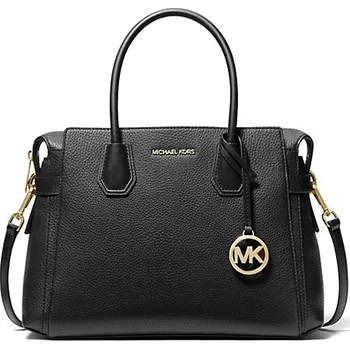 Michael Kors Mercer medium kožená kabelka černá + doprava zdarma
