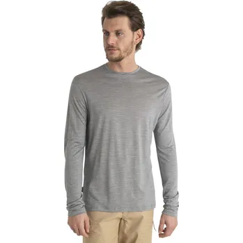 Pánské merino triko dlouhý rukáv ICEBREAKER Mens 125 Cool-Lite Sphere III LS Tee, Metro Heather velikost: L