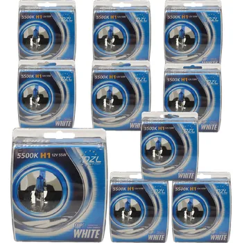 Autožárovka Sada 10ks autožárovky H1 Super White, 55W