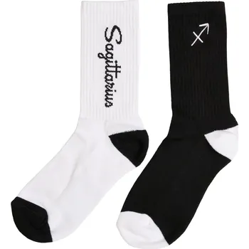 Pánské ponožky Zodiac Ponožky 2-balení černo/bílý střelec Mister Tee bílá 2715002