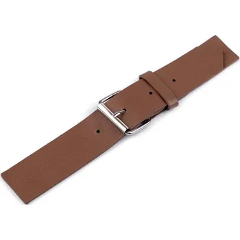 Zapínání z eko kůže šíře 30 mm - 1 hnědá světlá
