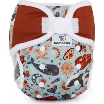 Plenkové kalhoty Bamboolik MiniMimi svrchní kalhotky Duo inverzní - Nebeská zvířátka