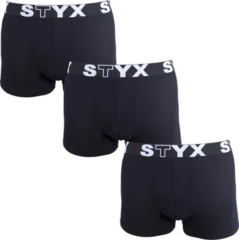 Boxerky 3PACK pánské boxerky Styx sportovní guma nadrozměr černé (3R960) 5XL Možnost vrácení zboží ZDARMA do 120 dnů!