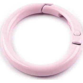 Karabina kulatá lakovaná Ø25 mm, barva 2 růžová nejsv.