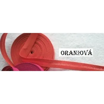 Stuha Lemovka šikmý proužek oranžová
