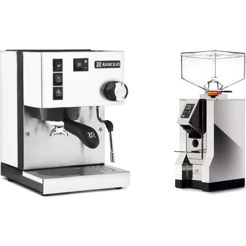 Kávovar Rancilio Silvia E, white + Eureka Mignon Perfetto, CR chrome