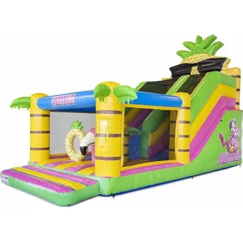 Skákací hrad Nafukovací skluzavka Multi Fun Hawaii | Velká skluznice se skákací plochou navíc - tematické | Profi provedení | Certifikováno