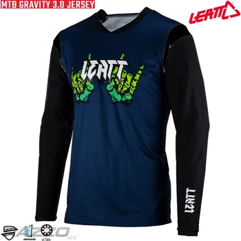 cyklistický dres Dres na kolo Leatt MTB Gravity 3.0 Jersey Zombie 2023 XL