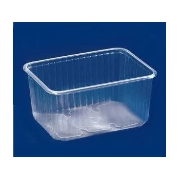 Jednorázové nádobí Miska plastová hranatá transparentní 2000ml / 100ks