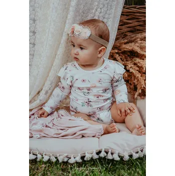 Jamiks dívčí body s dlouhým rukávem Apolla JWD115 - pudrová Velikost: 68