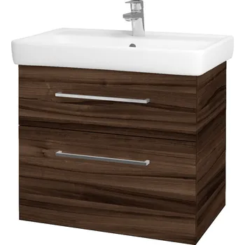 Koupelnový nábytek Dřevojas - Umyvadlová skříňka Q MAX SZZ2 70 - D06 Ořech / Úchytka T04 / D06 Ořech 60414E