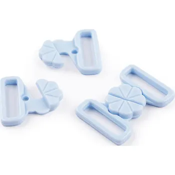 Plavkové zapínání šíře 17 mm plastové, barva 6 modrá nebeská