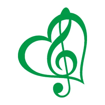 Samolepící dekorace Houslový klíč 003 v srdíčku (12 - zelená) SAMOLEPKA NA AUTO, NÁLEPKA, FÓLIE, POLEP, TUNING, VLASTNÍ TEXT, TISK, AUTOSAMOLEPKY.cz, POLEPY, OBRÁZEK, LOGO, 3D STICKERS