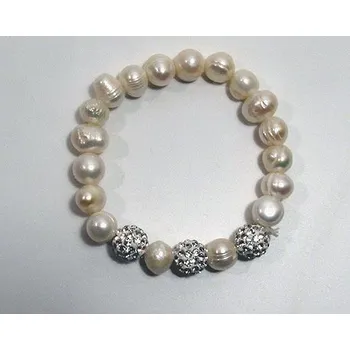 Náramek Náramek perly a krystaly