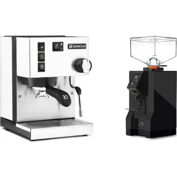 Kávovar Rancilio Silvia BC, white + Eureka Mignon Perfetto, BL black