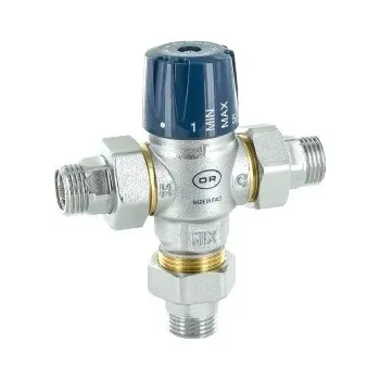 Ventil RIGAMONTI 3/4", 24 l/min. termostatický směšovací ventil se šroubením a zpětnou klapkou