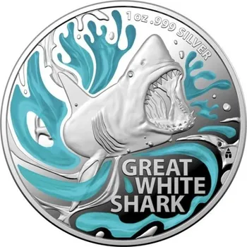Great White Shark - 1 OZ - stříbrná sběratelská mince