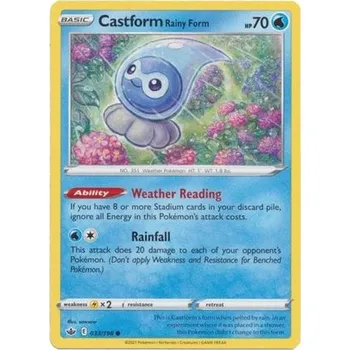 Společenská hra Pokémon karta Castform Rainy Form 033/198