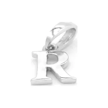 Přívěsek Přívěsek z bílého zlata, písmeno R 0,50g