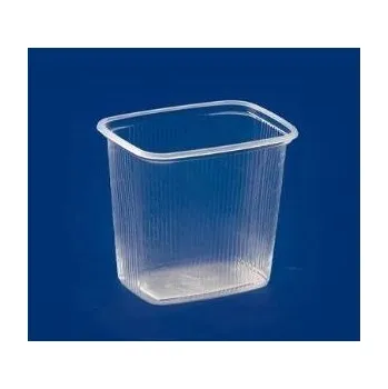 Jednorázové nádobí Miska plastová hranatá transparentní 500ml / 1000ks