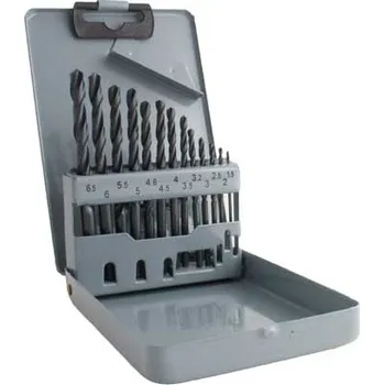 Dílna Vrtáky HSS do kovu, 1.5 - 6.5 mm, sada 13 ks v plechovém boxu