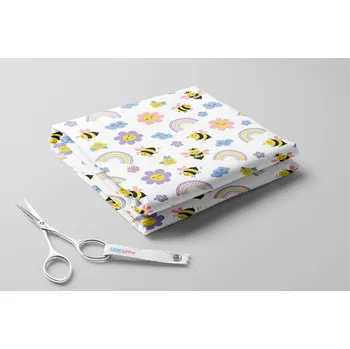 Softshell s beránkem, Včelky s květinou Barva: Bílá