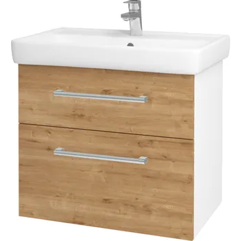 Koupelnový nábytek Dřevojas - Umyvadlová skříňka Q MAX SZZ2 70 - N01 Bílá lesk / Úchytka T03 / D09 Arlington 115258C