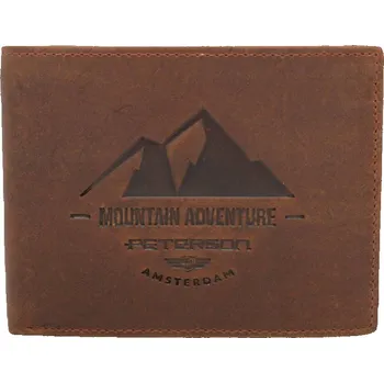 Peněženka Pánská peněženka Peterson PTN N992-BE-MOUNTAIN hnědá