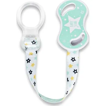 klip na dudlíky NUVITA držák na dudlík s klipem a kroužkem Green Star