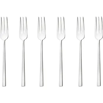 Příbor Sambonet, Malé vidličky na dort Rock leštěná oce 6 ks - Formadore