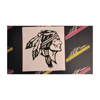 Samolepící dekorace SAMOLEPKA Indián 004 pravá (17 - šedá) NA AUTO, NÁLEPKA, FÓLIE, POLEP, TUNING, VLASTNÍ TEXT, TISK, AUTOSAMOLEPKY.cz, POLEPY, OBRÁZEK, LOGO, SAMOLEPKY