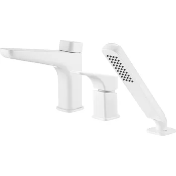 Vodovodní baterie Aplomo Hiacynt 3-otvorový vanový komplet, bílá