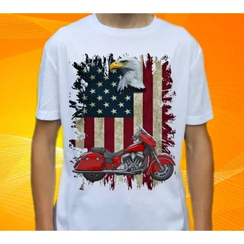 Pánské tričko tričko s motorkou Indian 128