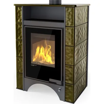 Krbová kamna Kachlová kamna AQUAFLAM VARIO ® PERU 11/5kW, kachle zelená
