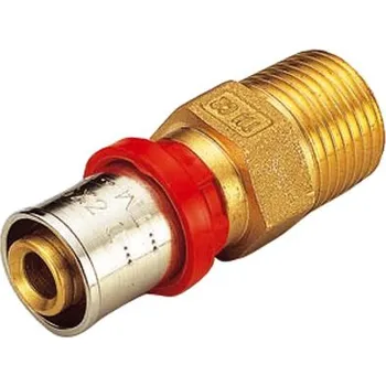 Fitinka TIEMME lisovací přímý přechod s vnějším závitem 20 x 1/2"