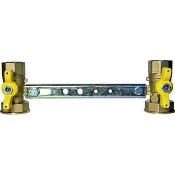 Vodovodní kohout Souprava kulových kohoutů k plynoměrům, rozteč 250 mm 3/4" x 1"1/4